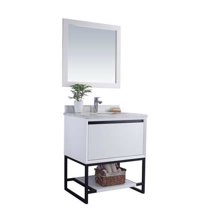 LAVIVA Alto 30, White Cabinet & White Carrara Countertop 313SMR-30W-WC